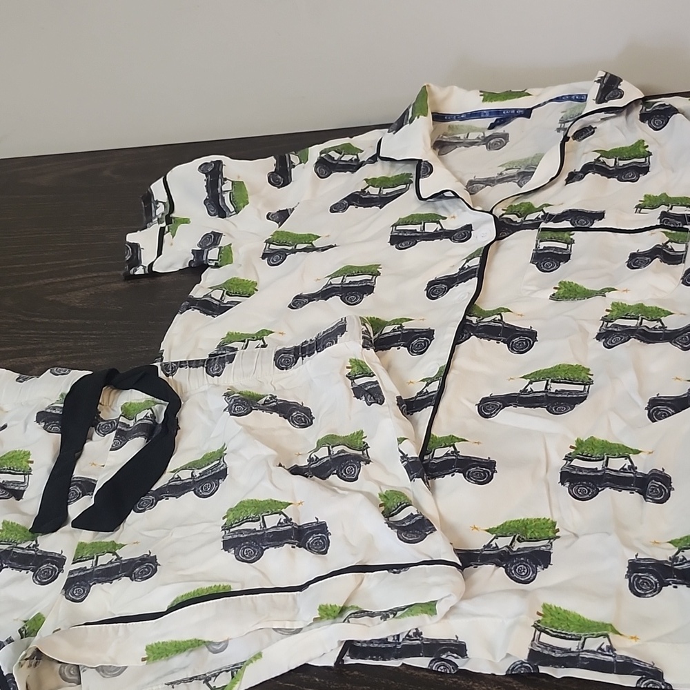 Katie Kime Truck Tree Pajama set Cotton Shorts & Top